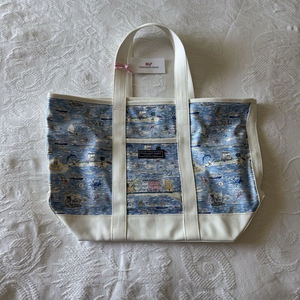 Vineyard Vines Martha’s Vineyard South Carolina SC Tote Bag Scenic Coastal Beach